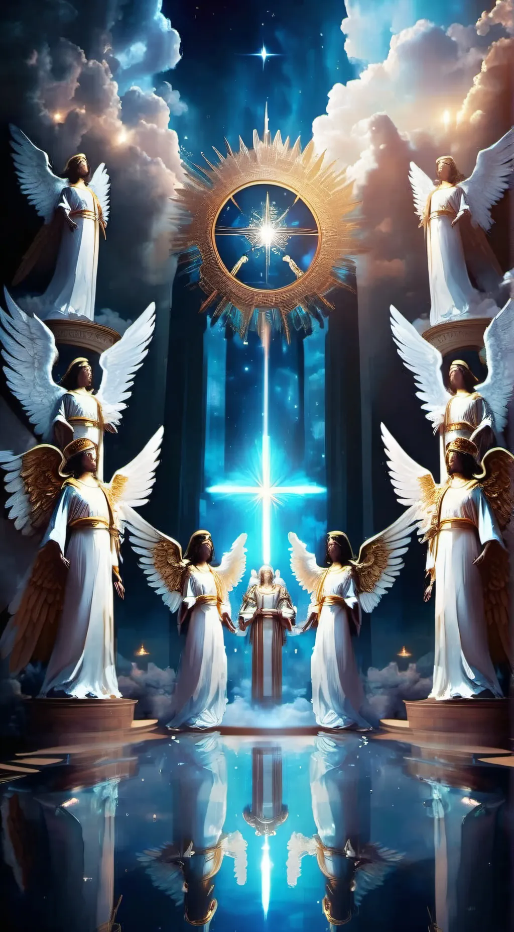 ai character: Angels of heaven  background