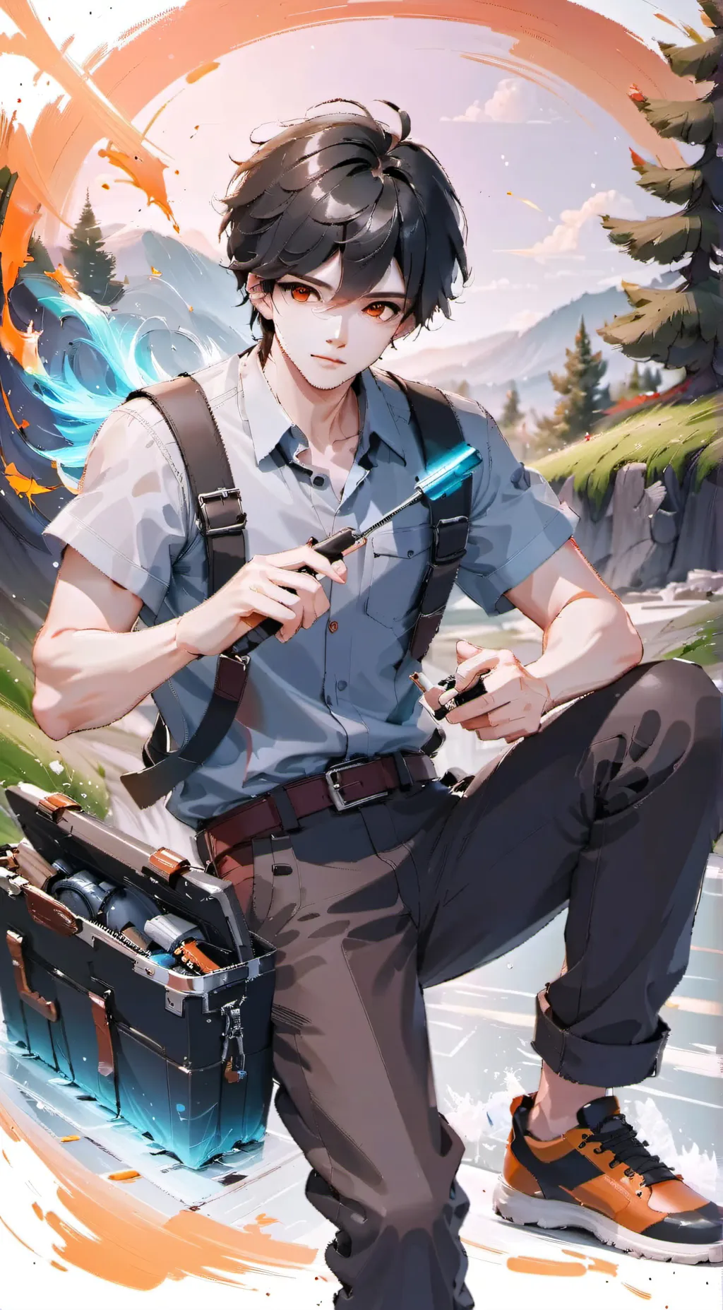 ai character: Toolshed background