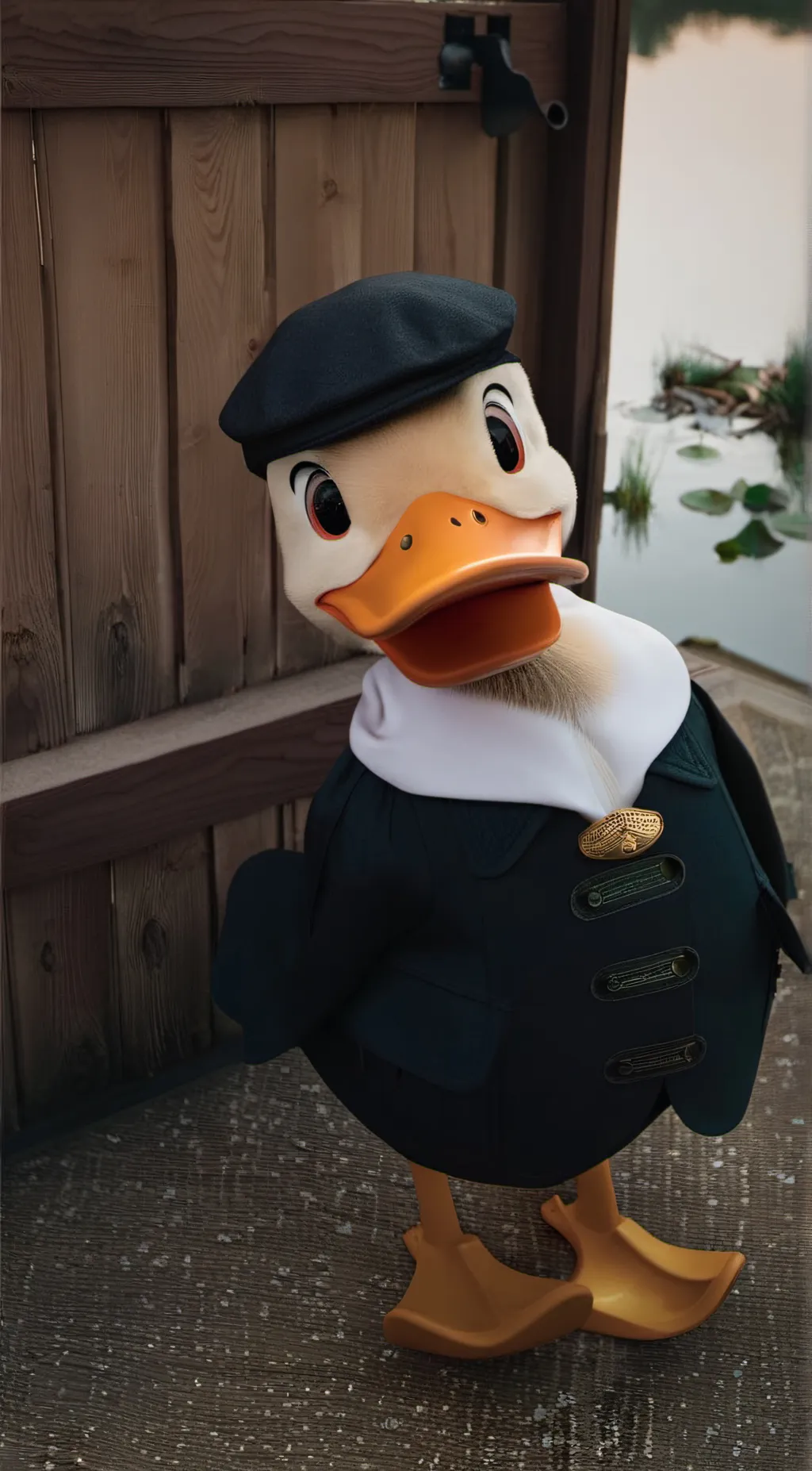ai character: duck  background