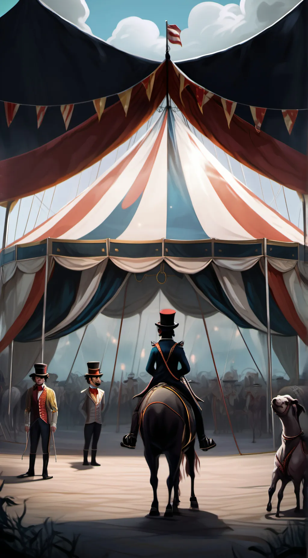 ai character: tadc Christmas background