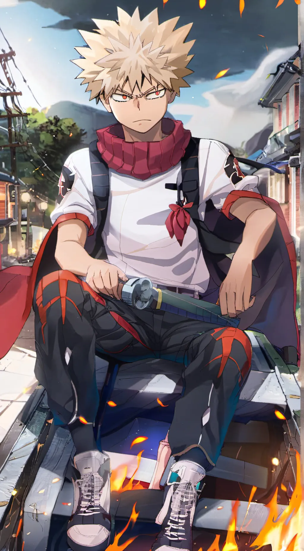 ai character: 💥Katsuki Bakugo💥 background
