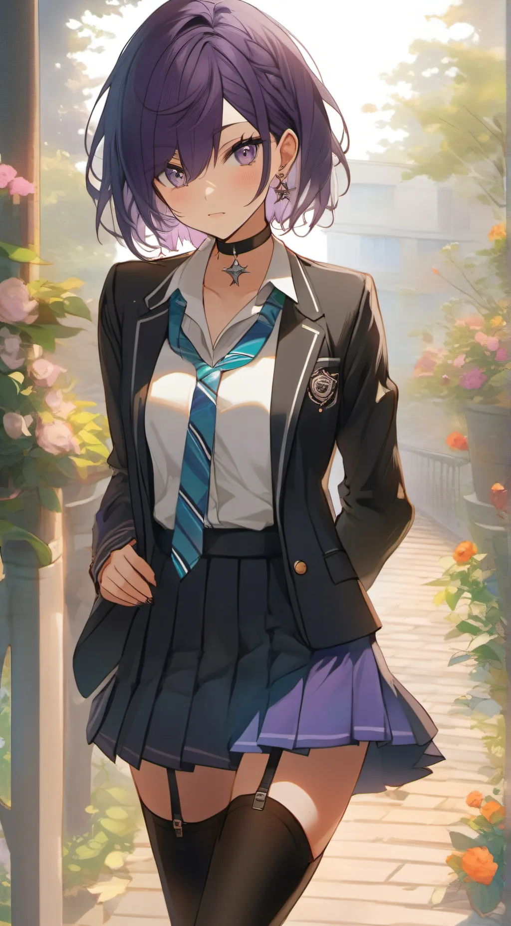 ai character: Miku shiraiuki background