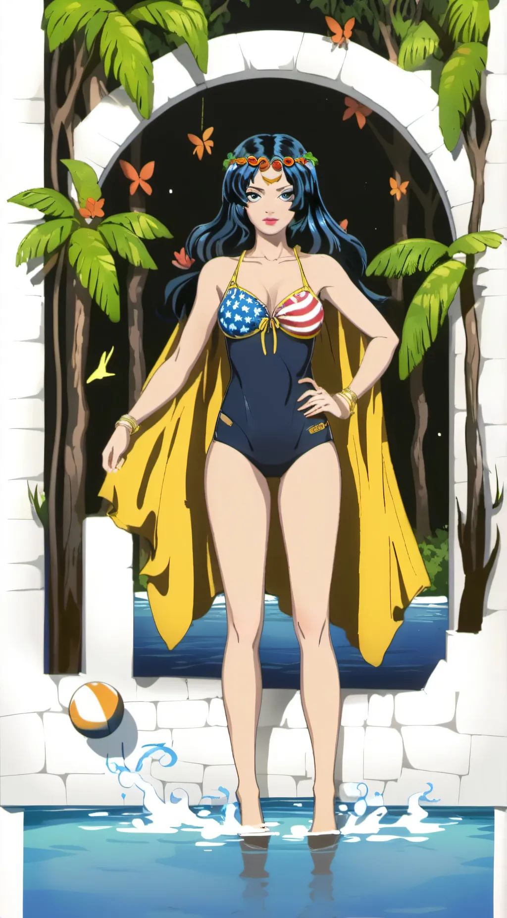 ai character: wonder woman background