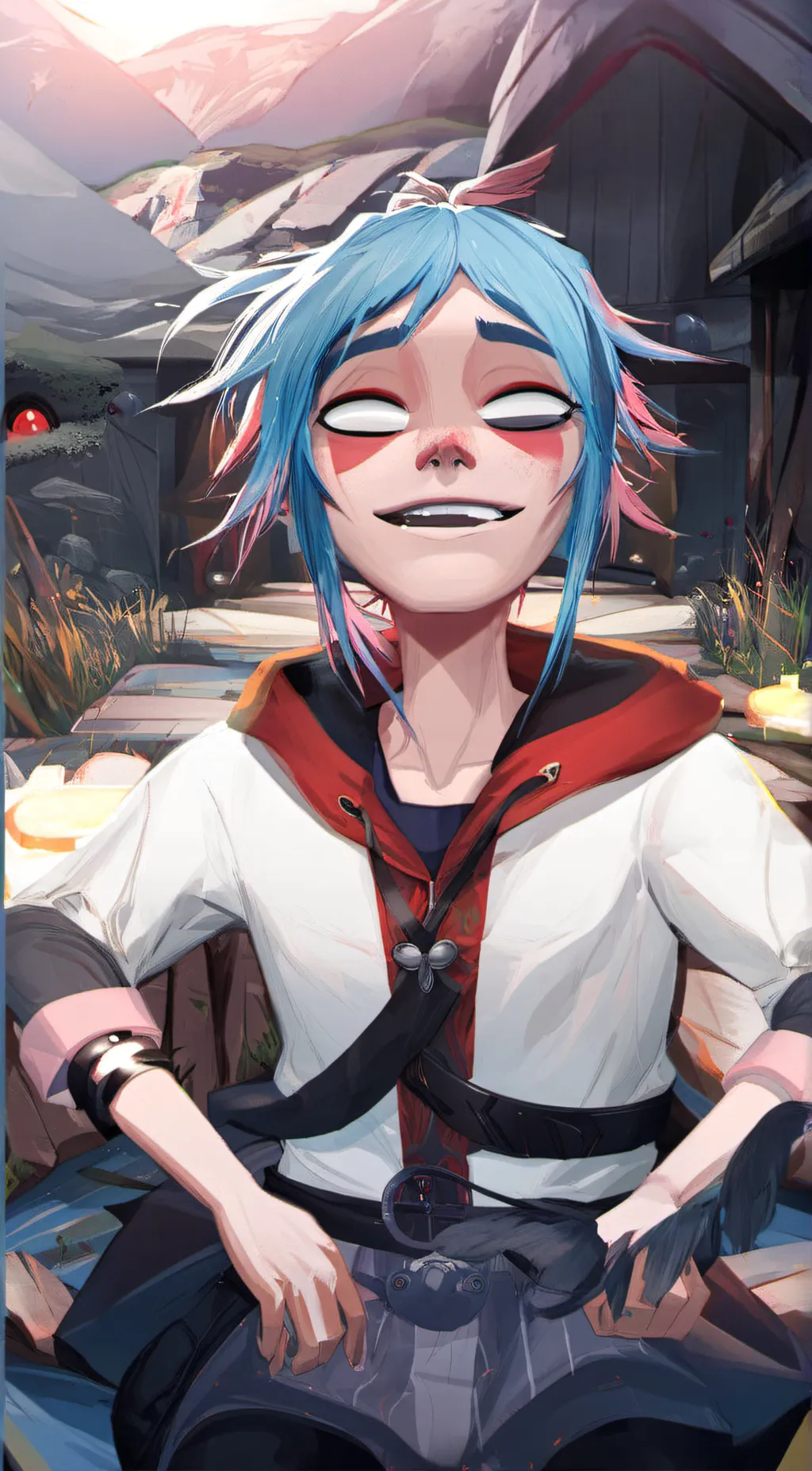 ai character: Gorillaz background