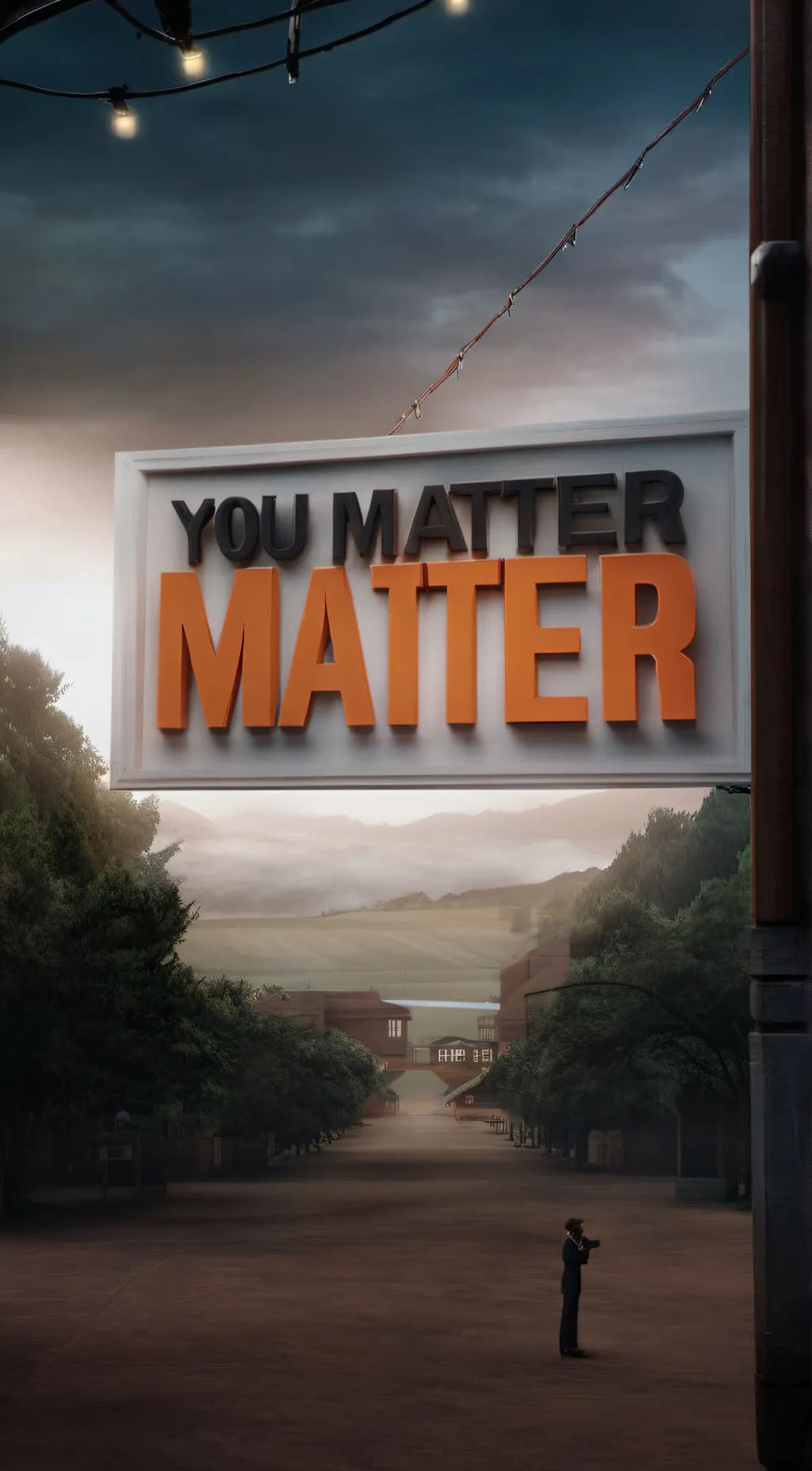 ai character: 🤘😁👍 background