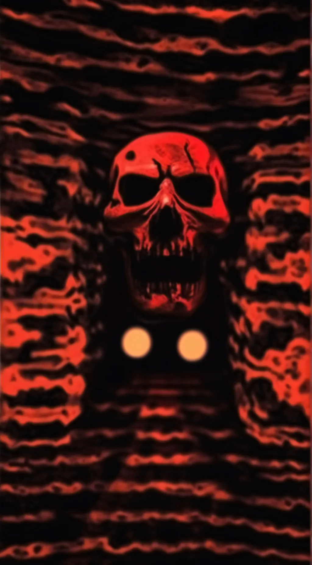 ai character: Red face background