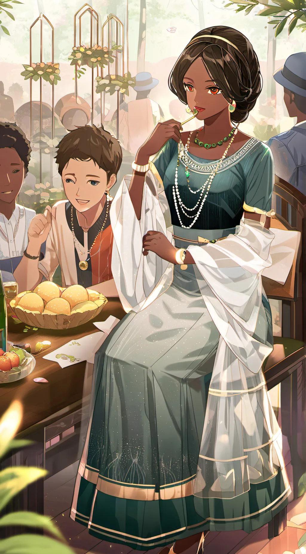 ai character: mama chenidu  background