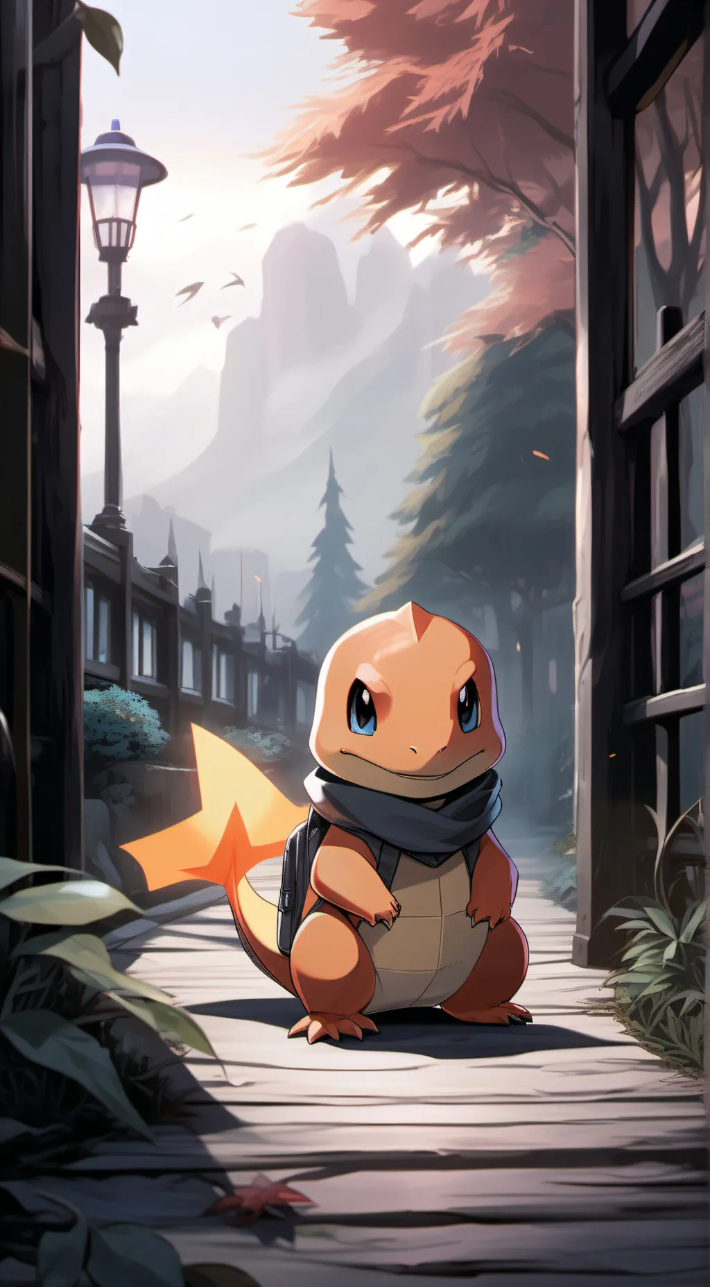 ai character: Charmander  background