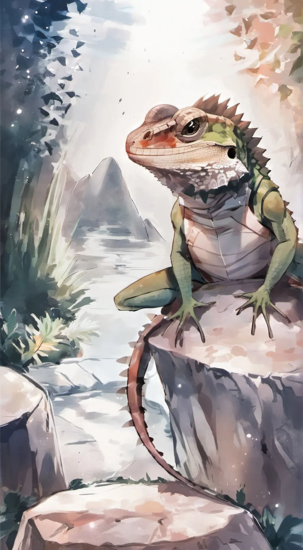 ai character: rocky background