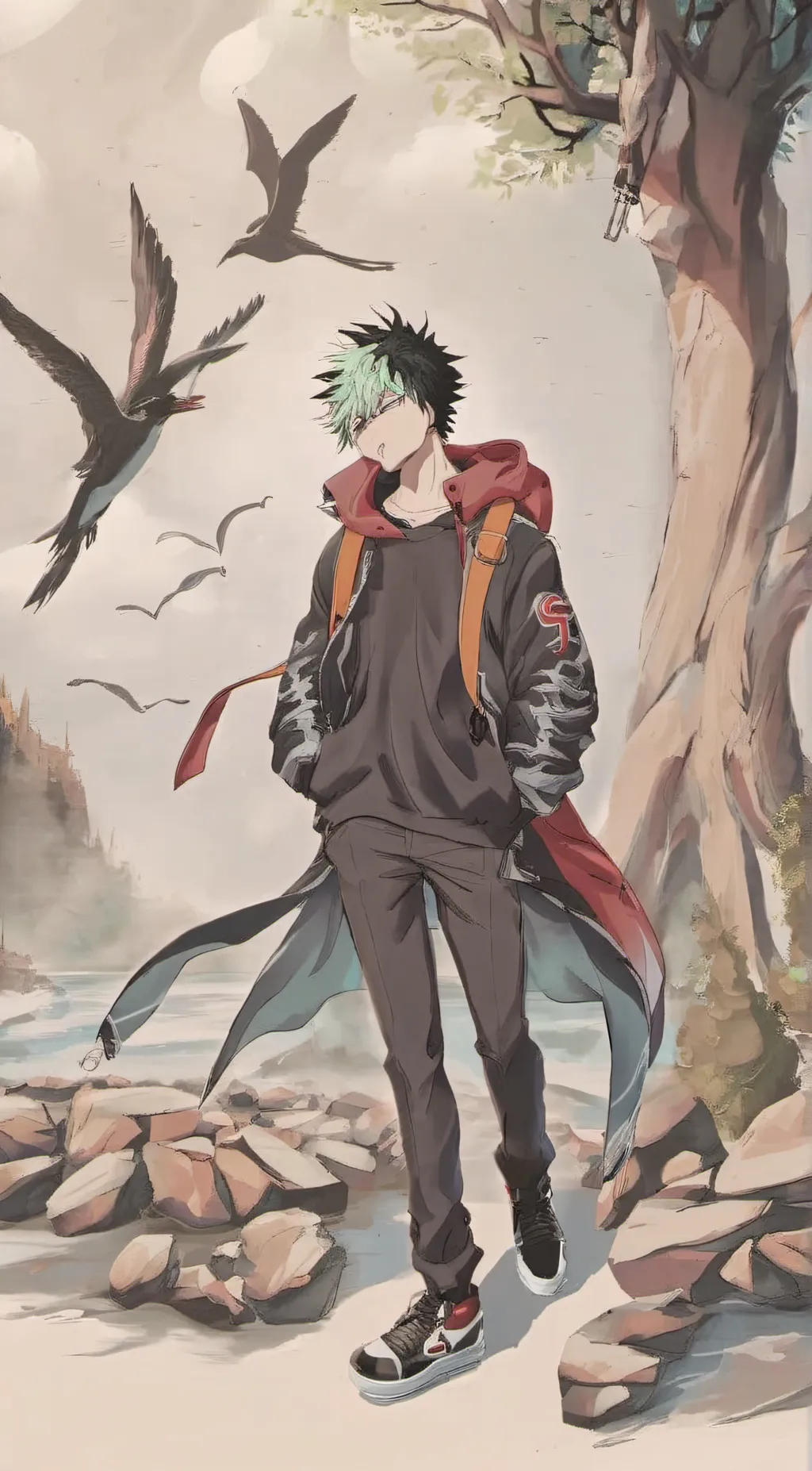 ai character: deku background