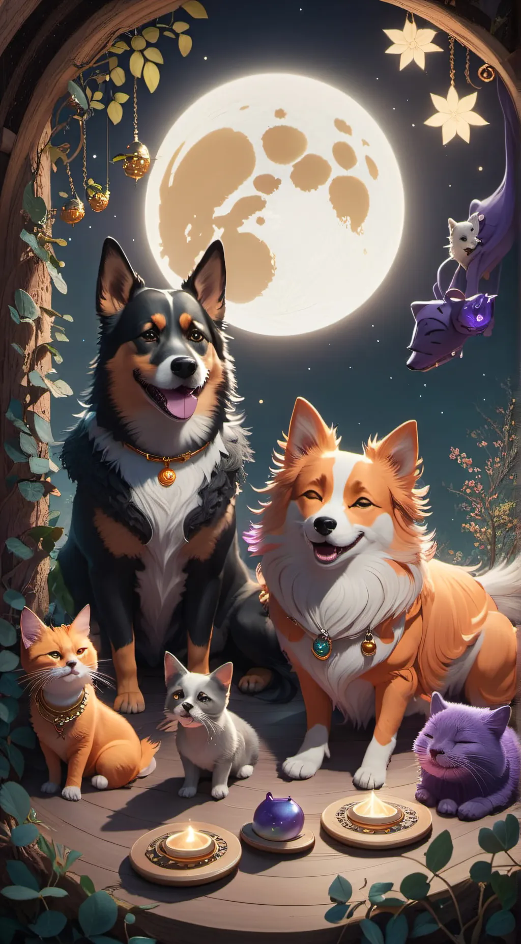 ai character: Smiling Critters background