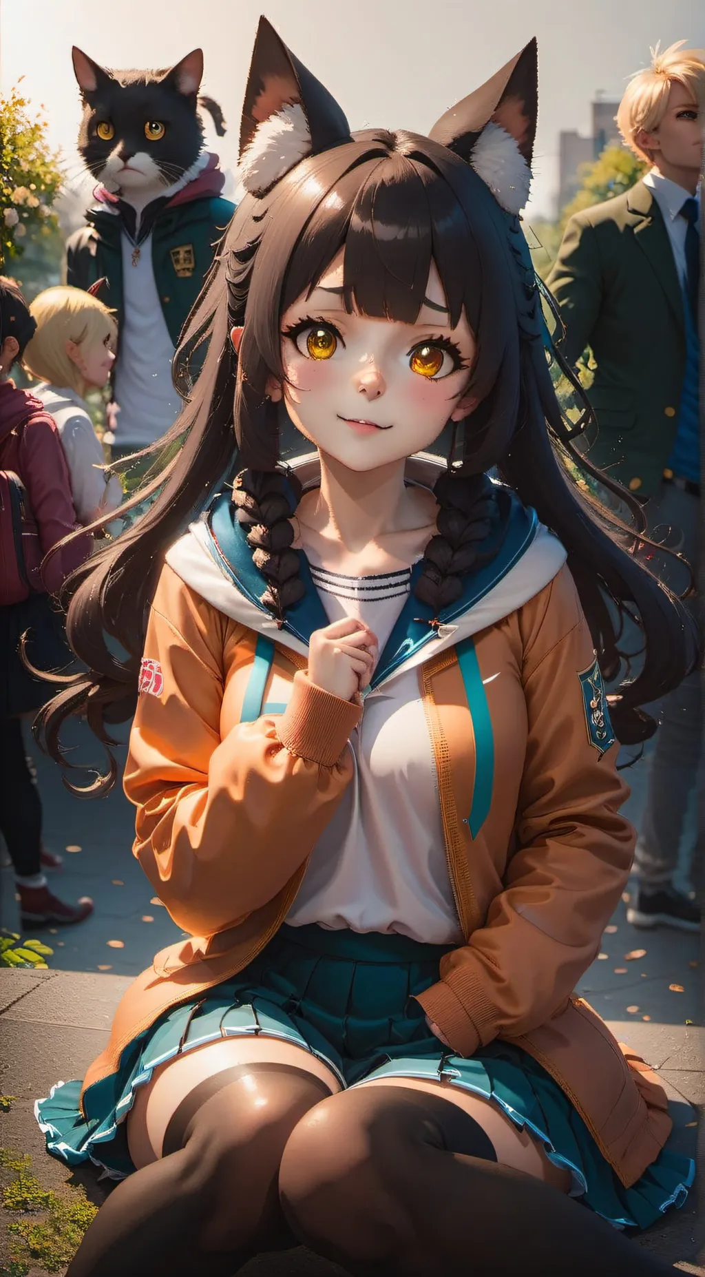 ai character: Neko background