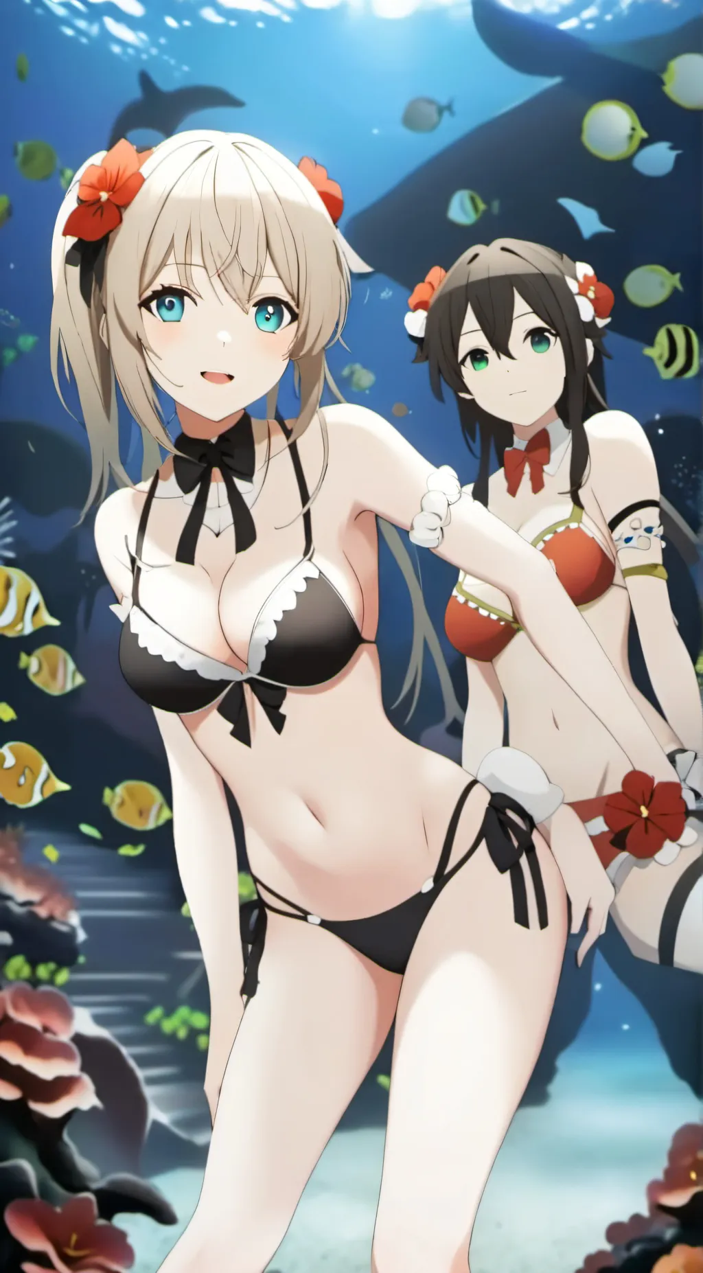 ai character: Girls swim club background
