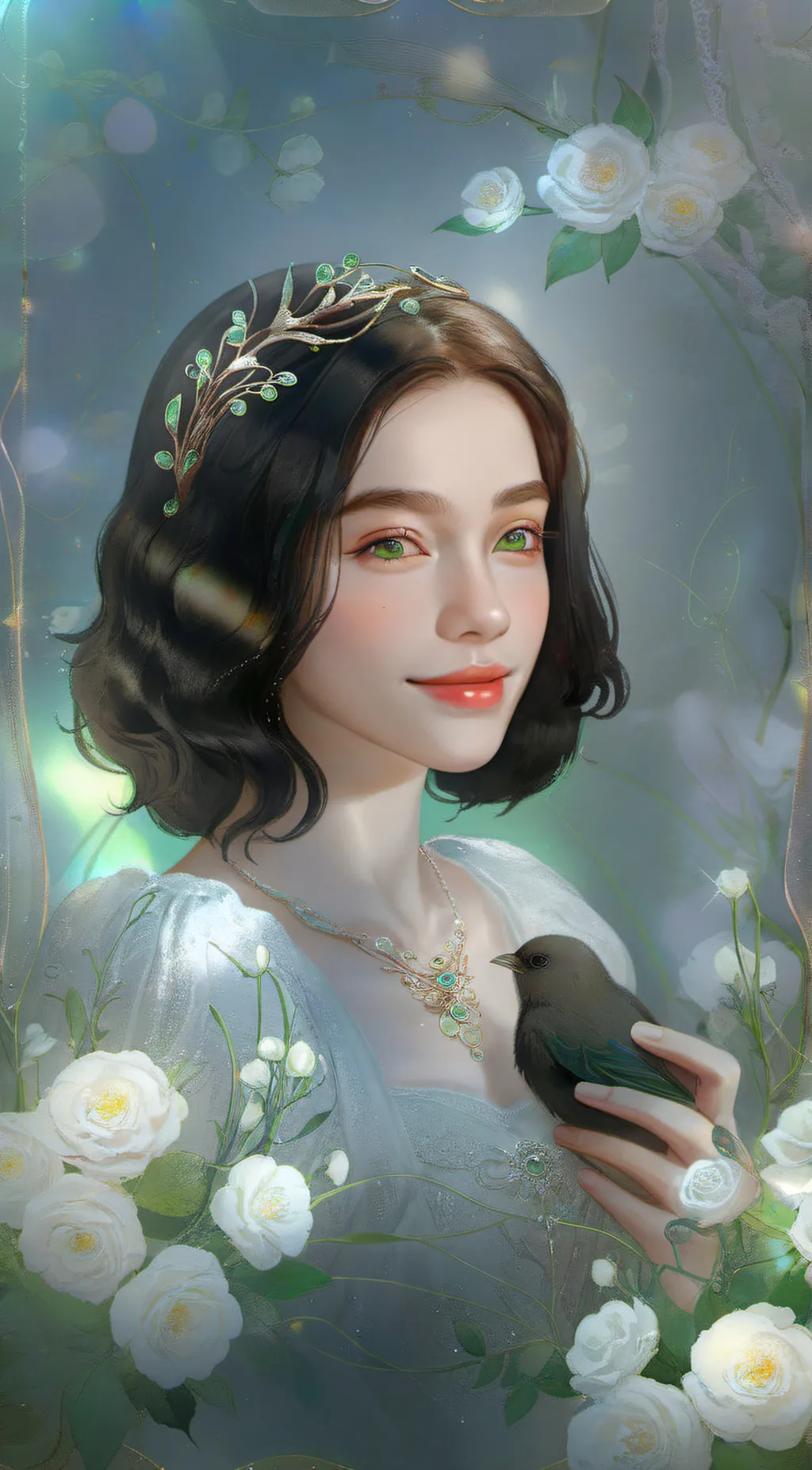 ai character: Melika Green background