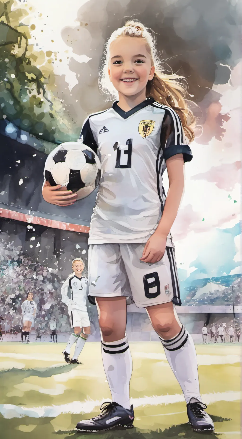 ai character: Sophia brown  background