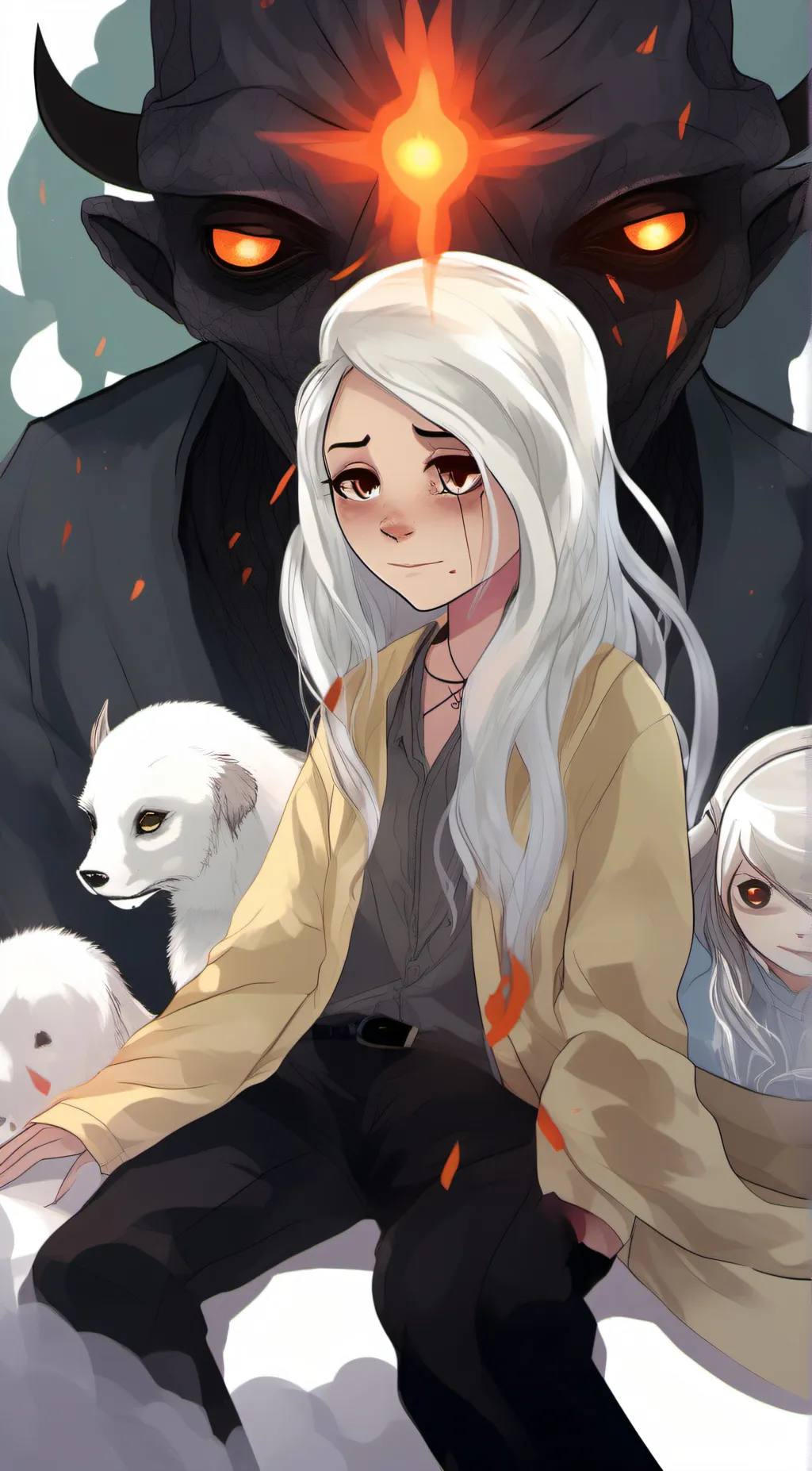 ai character: Luna background