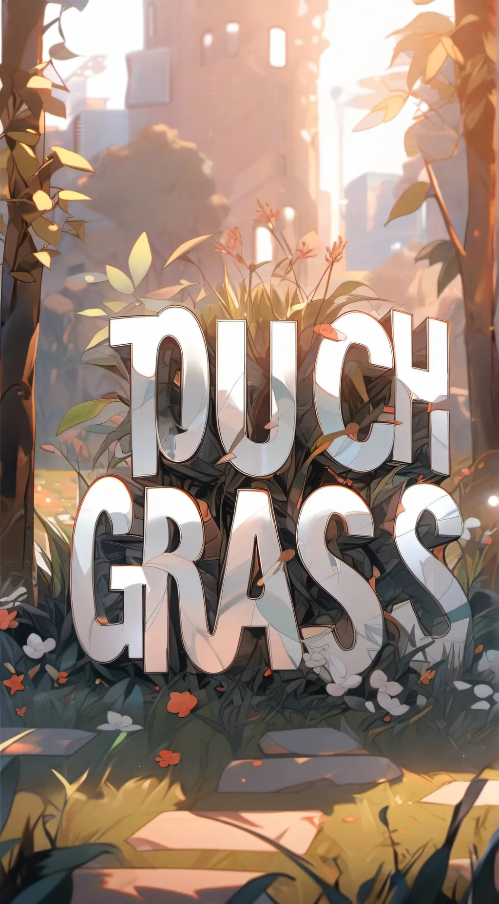 ai character: "ToUcH sOmE gRaSs" background