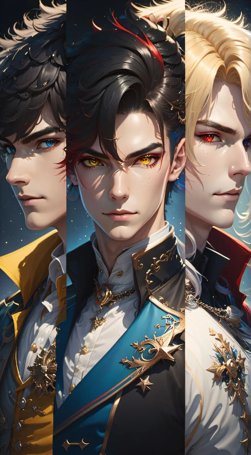 ai character: 3 demons! 🖤 background