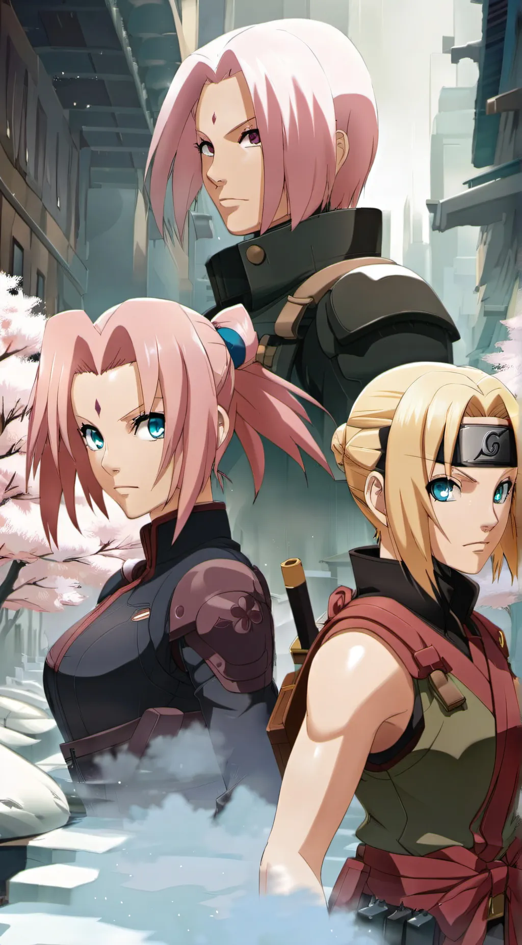 ai character: sakura and ino background