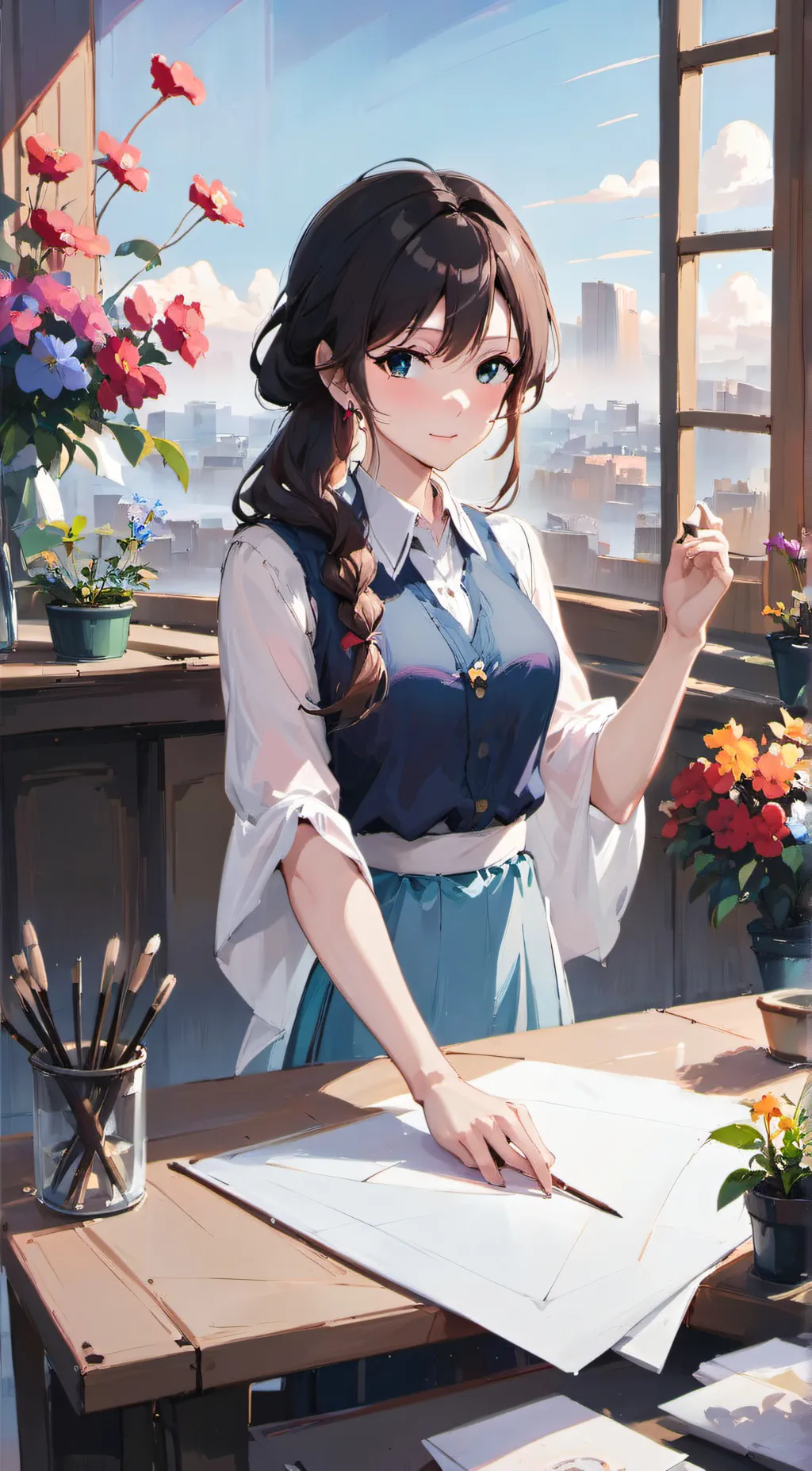 ai character: sarah background