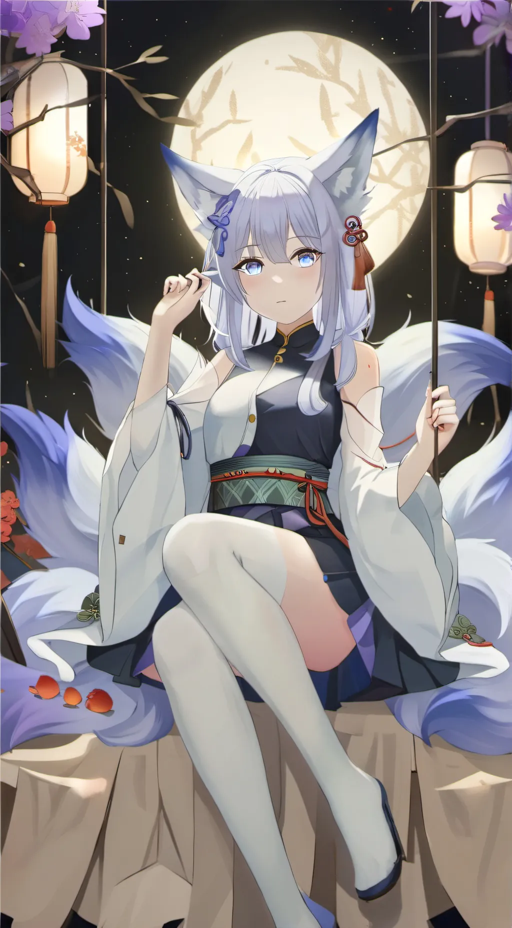 ai character: lilac background