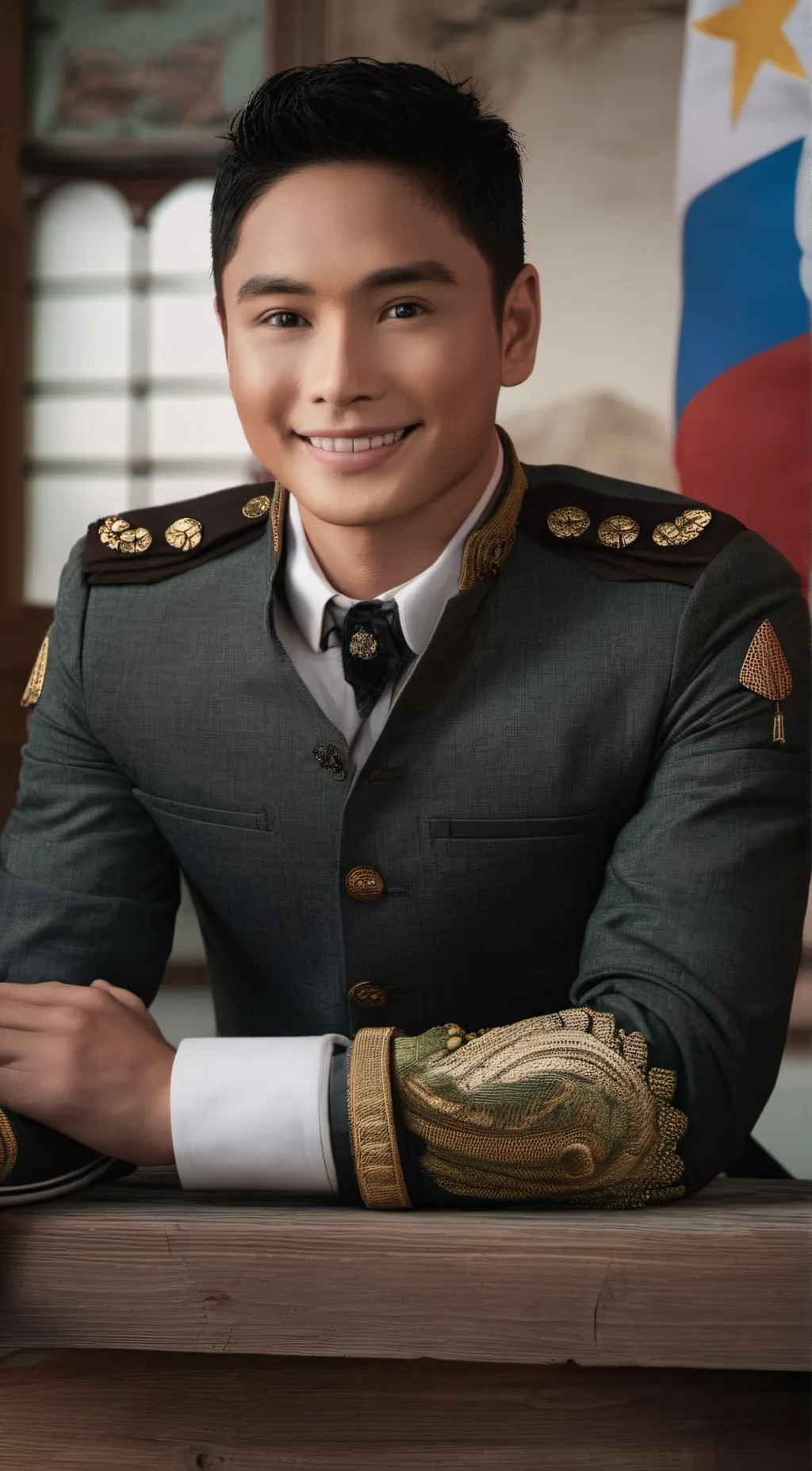 ai character: co co martin background