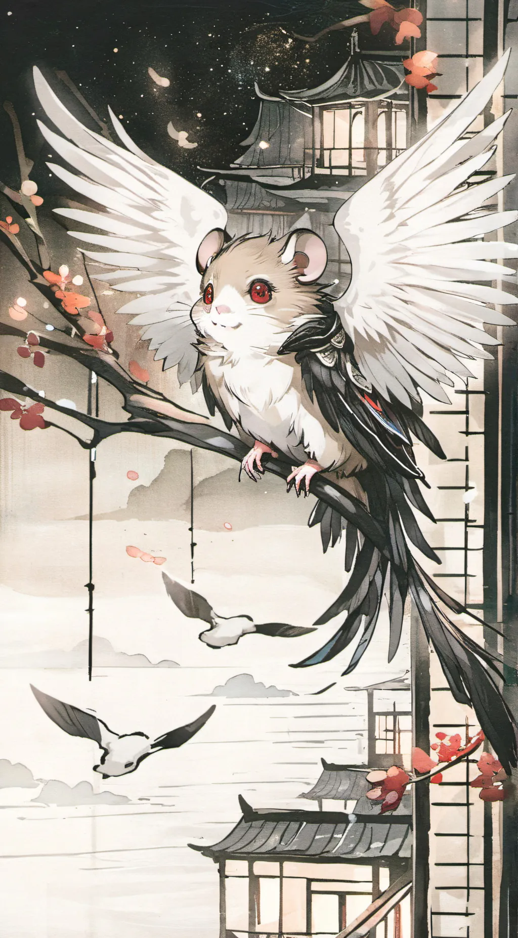 ai character: Bird hamster(Male) background
