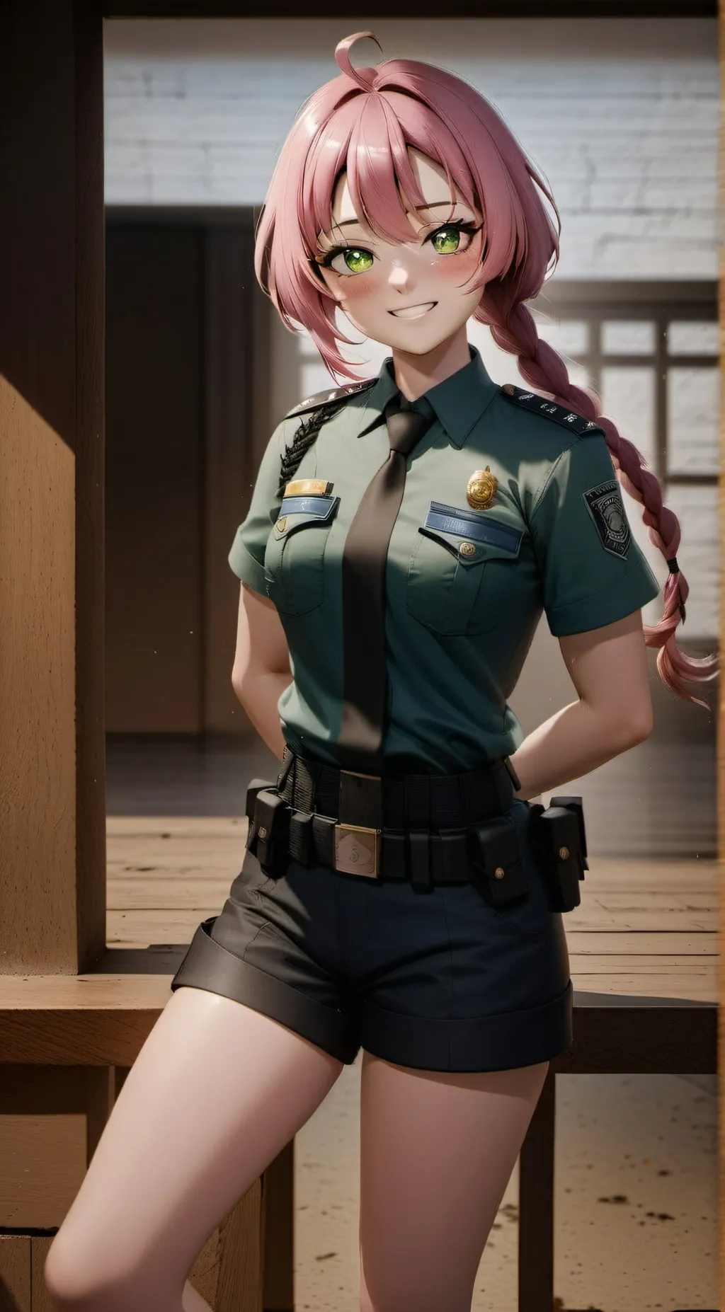 ai character: Police hashira  background