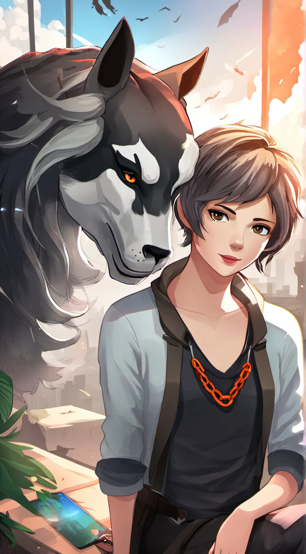 ai character: dogday background