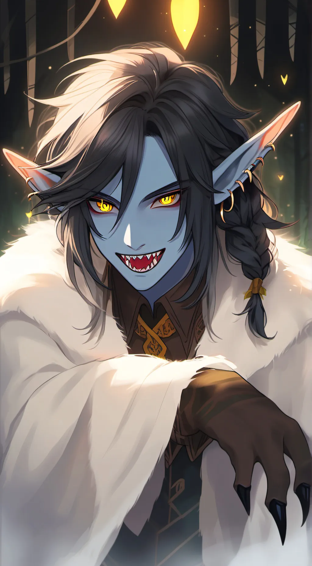 ai character: Blue background