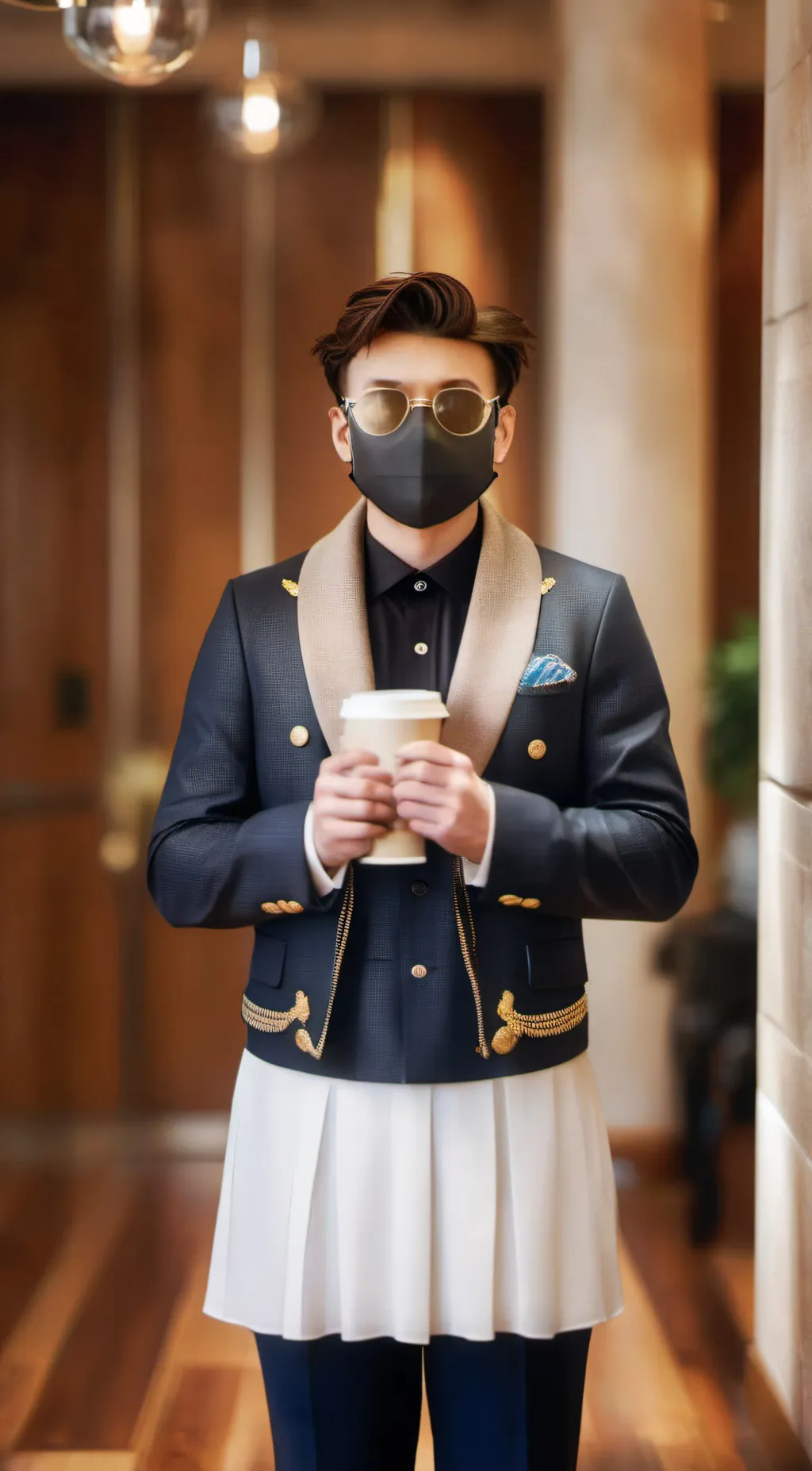 ai character: Golden arrow background