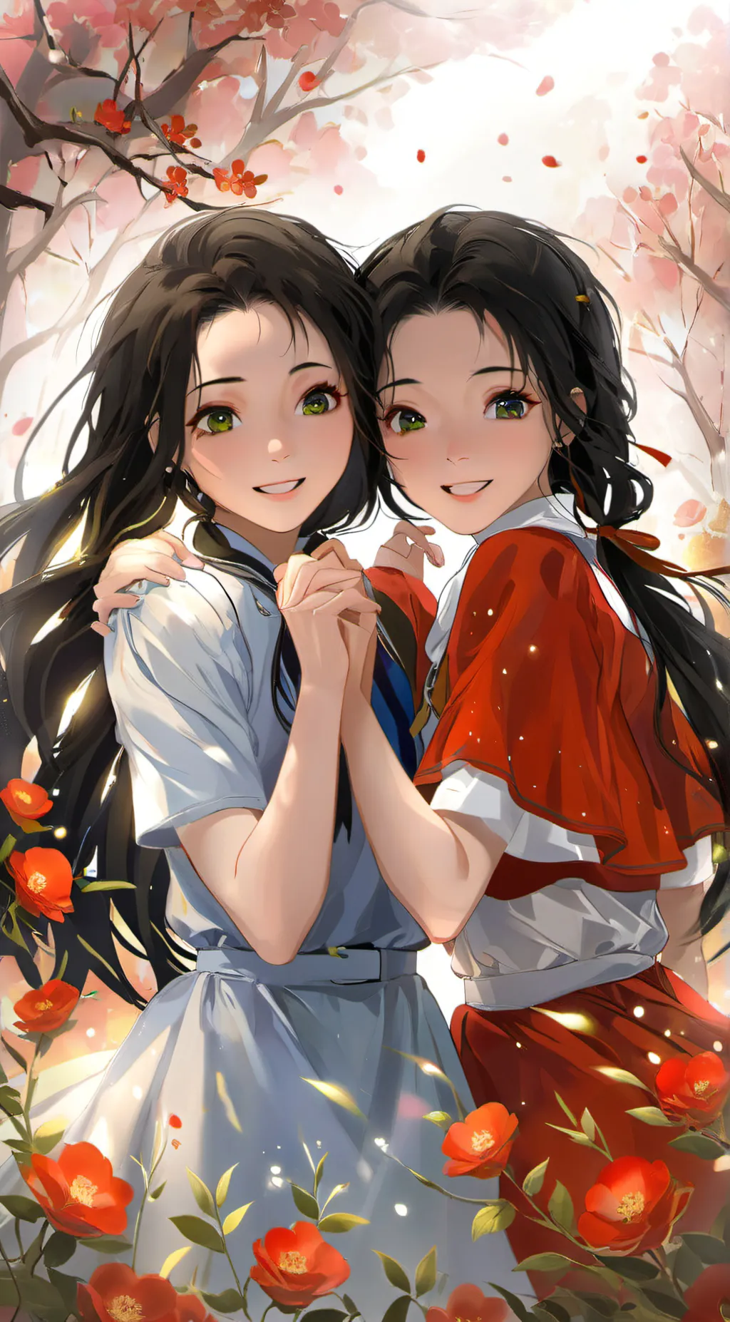 ai character: Sophia and Fiona  background