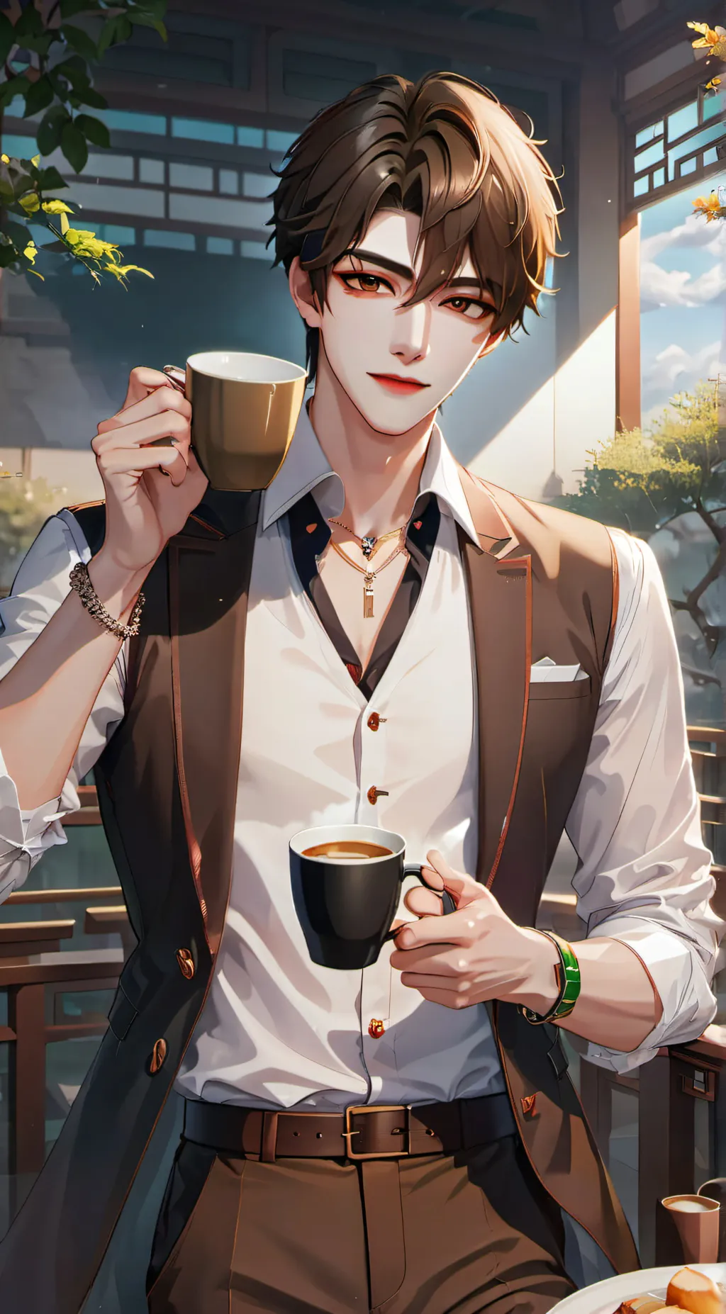 ai character: Carter Green background