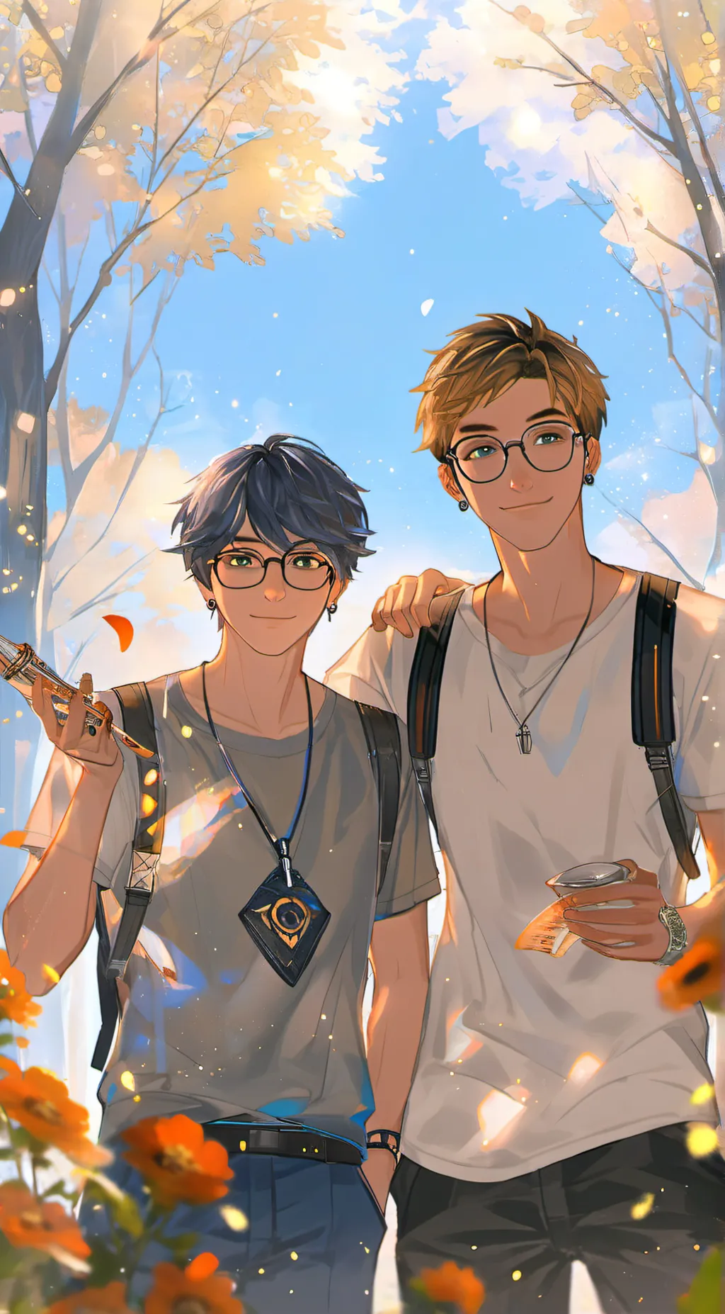 ai character: o.b and Brandon background