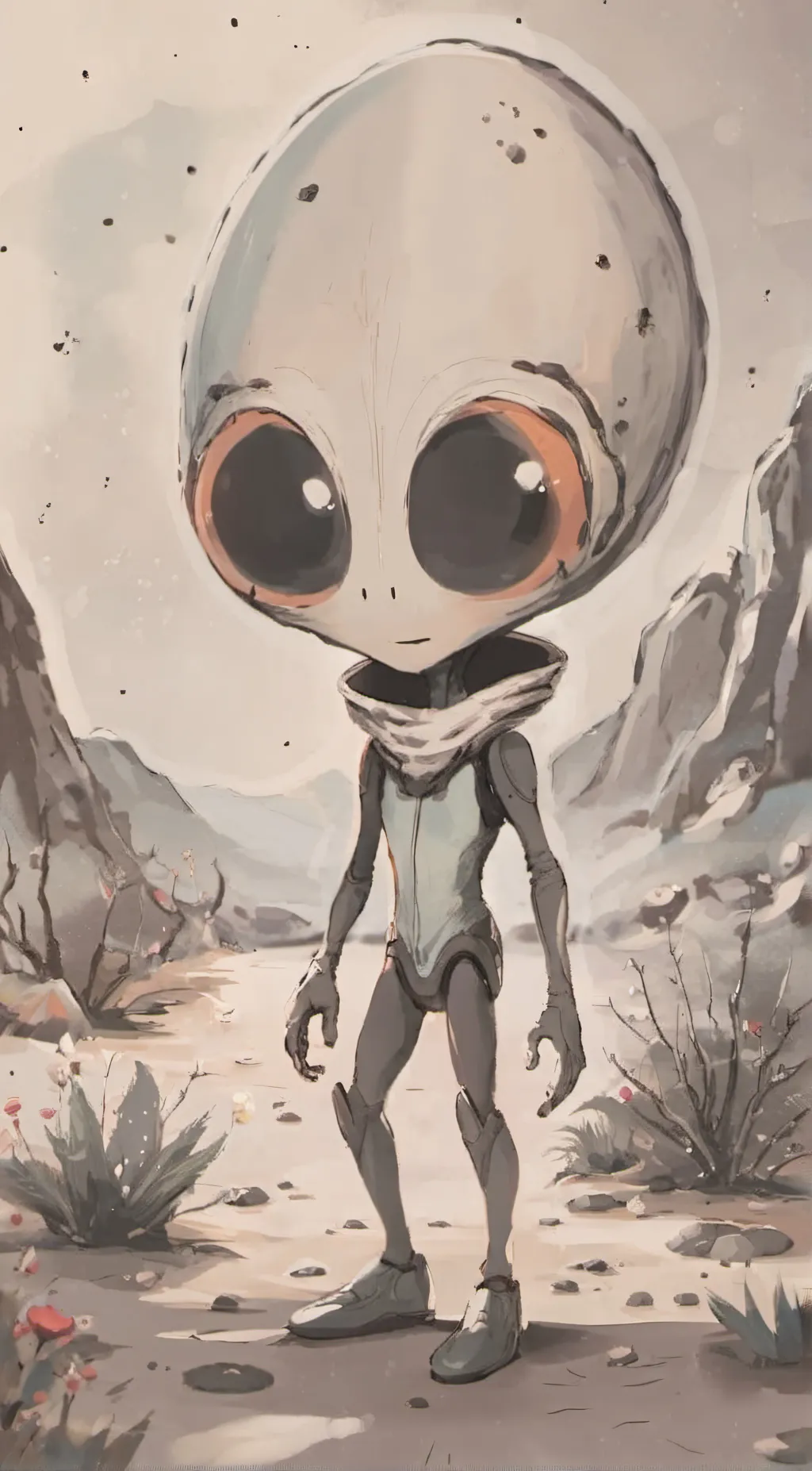 ai character: BOB DA ALIEN!!!! background