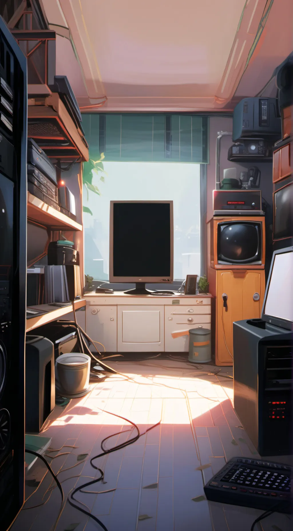 ai character: sun and moon :) background