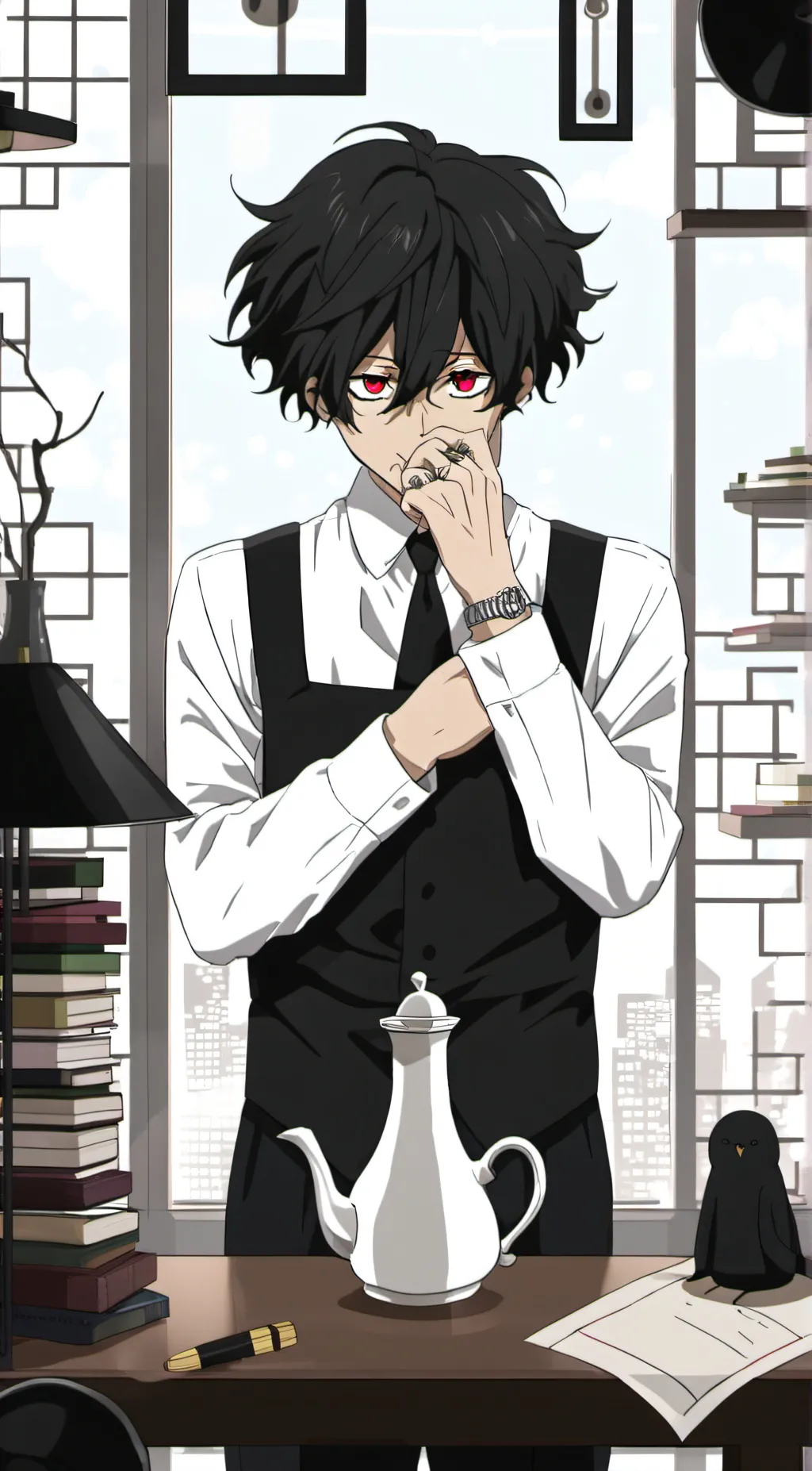 ai character: shota aizawa  background