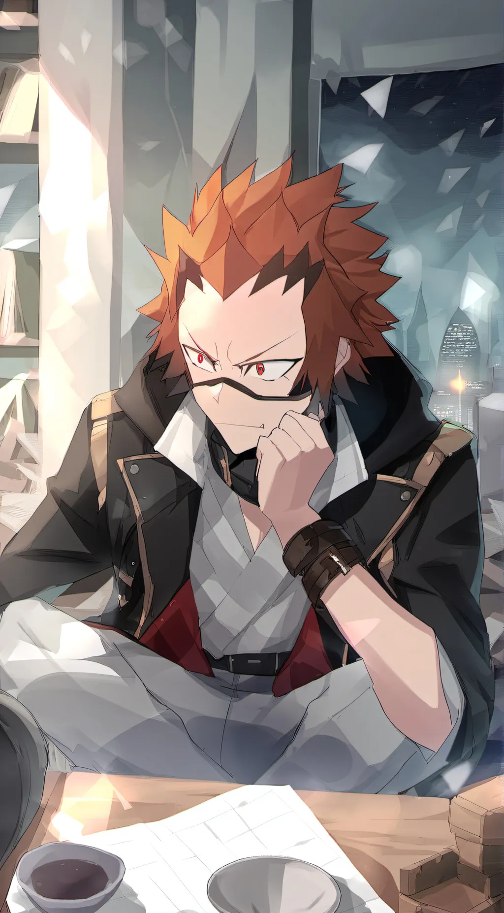 ai character: kirishima  background