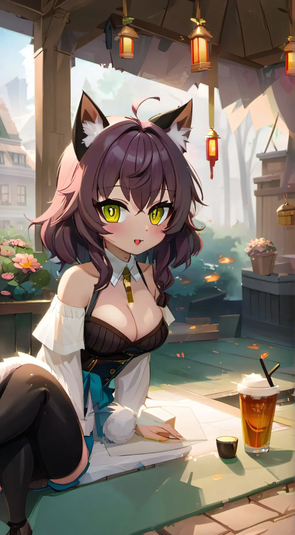 ai character: Good UwU cat background