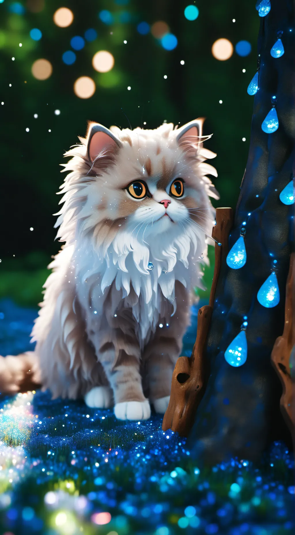 ai character: Glitter Fuzz background