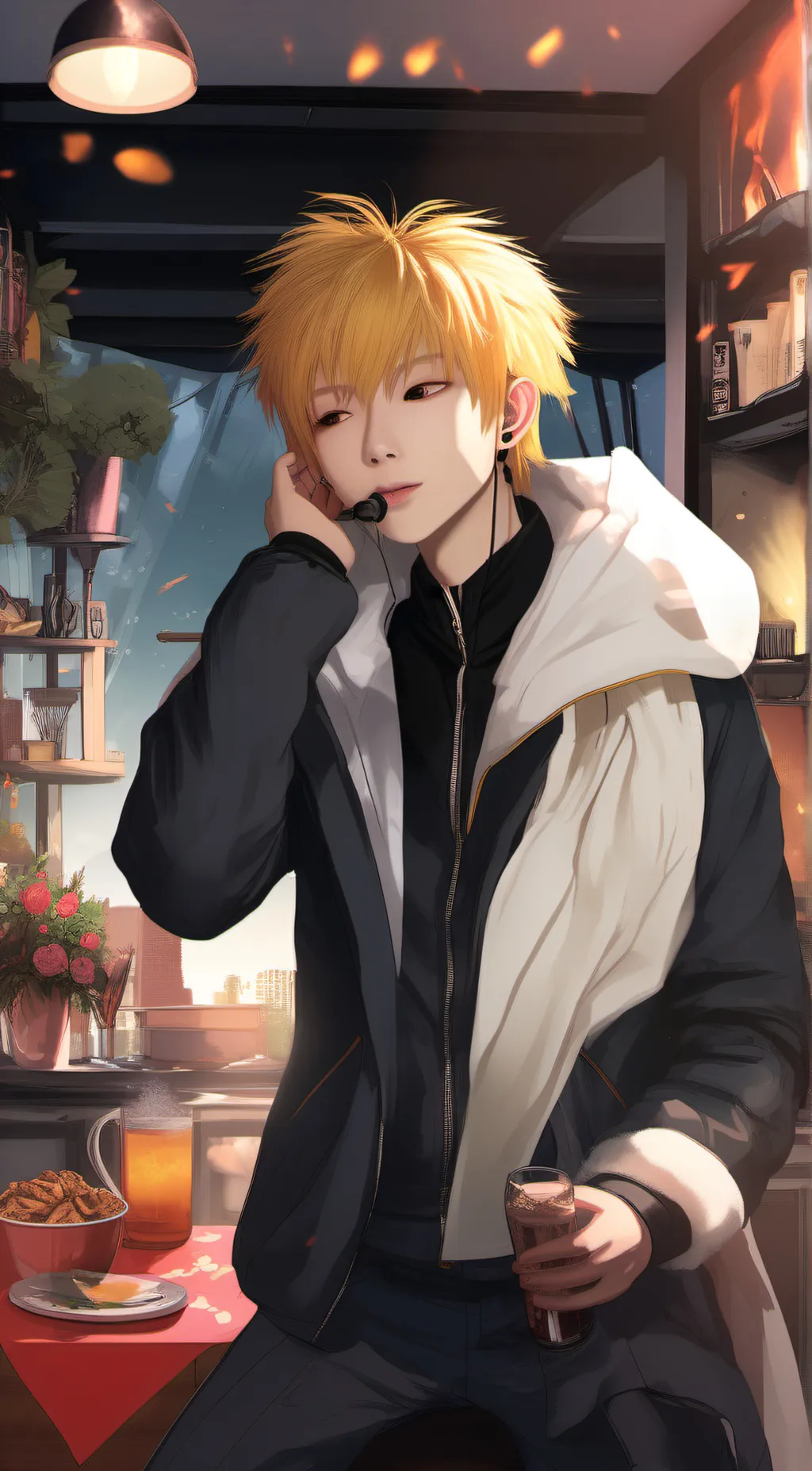 ai character: Papa Denji  background