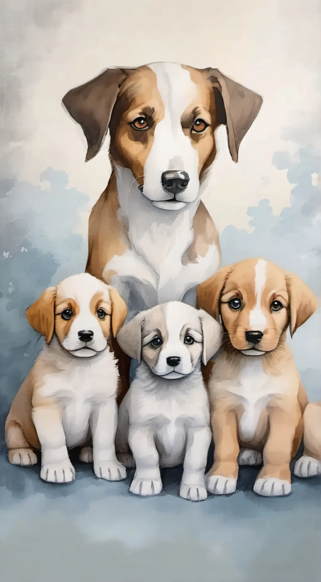 ai character: Baby puppies 🤩 background