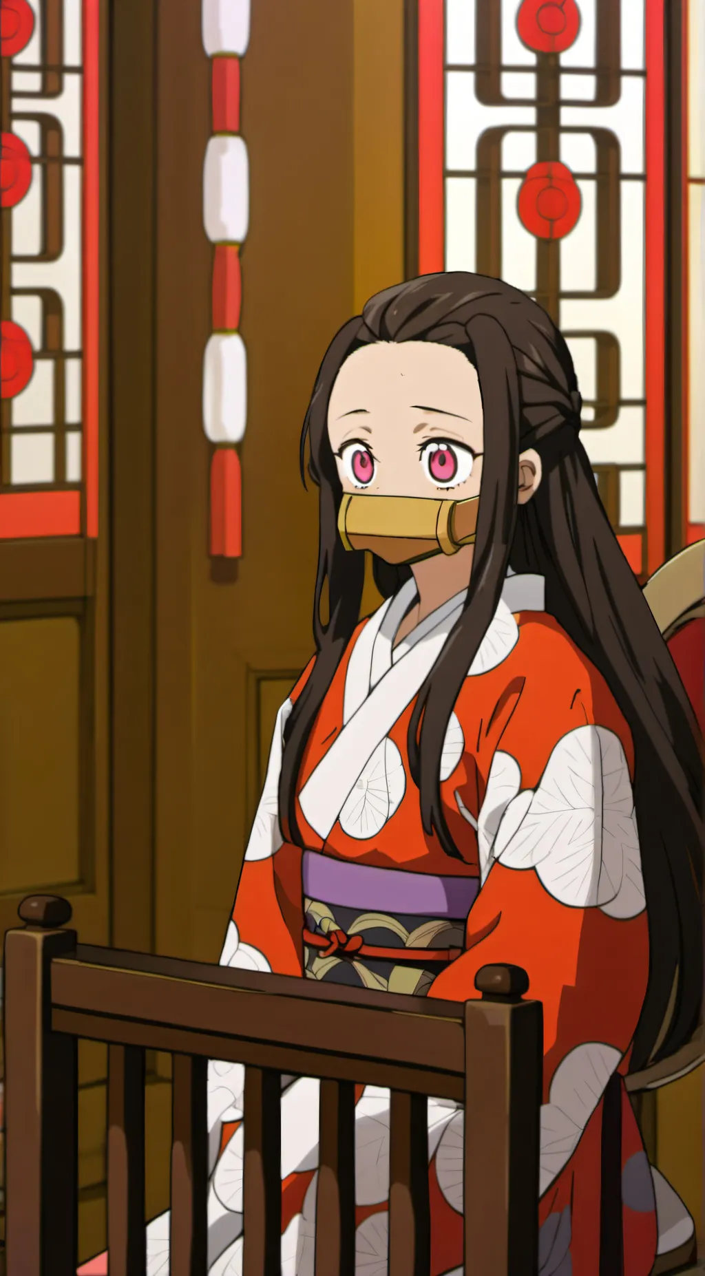 ai character: nezuko background