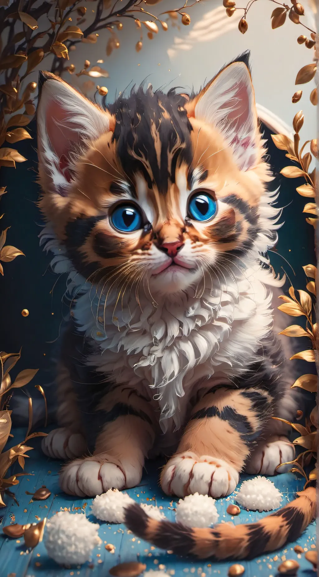 ai character: Leafy background