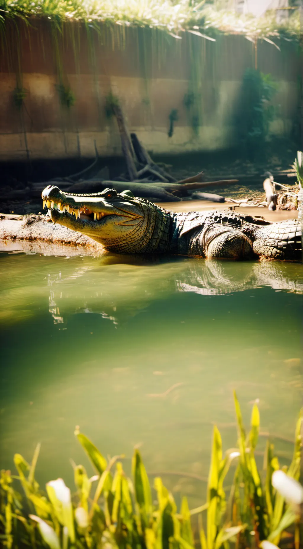 ai character: Croocidiley✨🐊😰 background