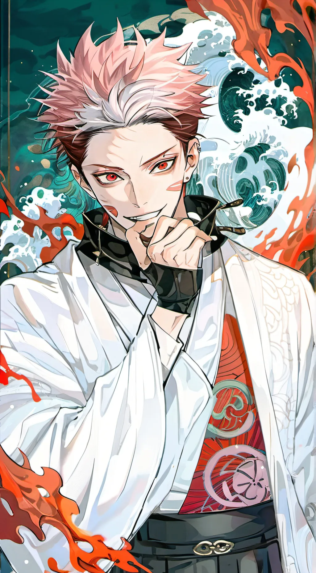 ai character: SUKUNA RYOMEN background