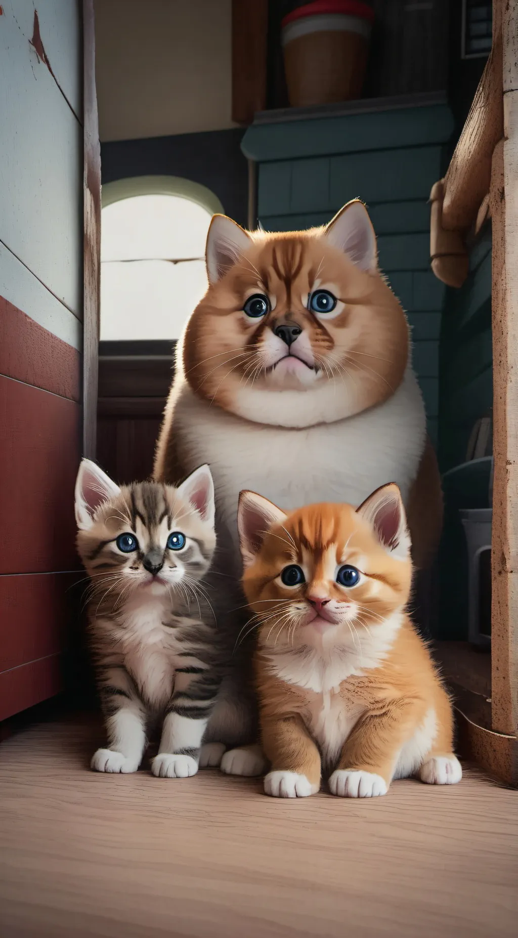 ai character: Fat chubby family background