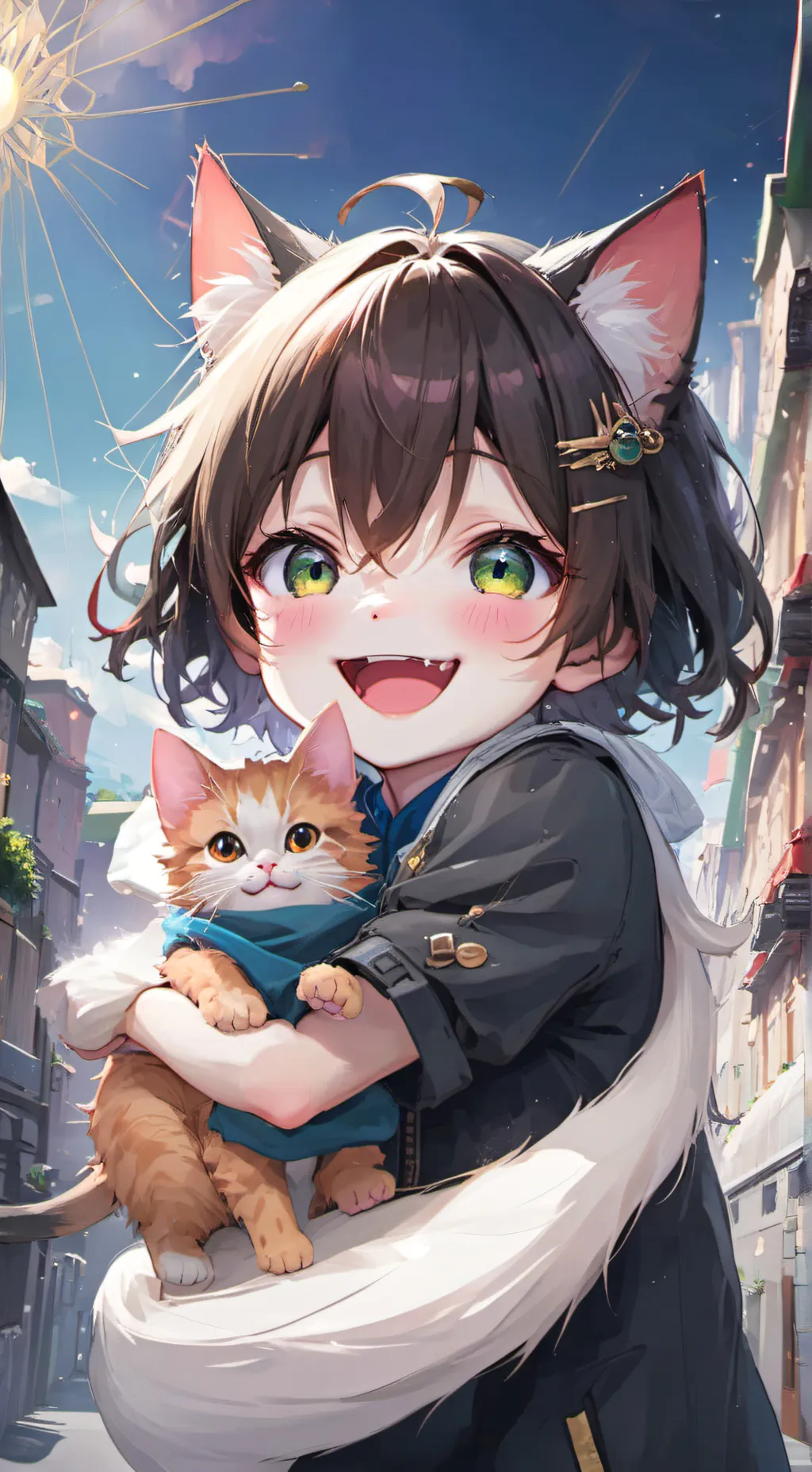 ai character: ginger background