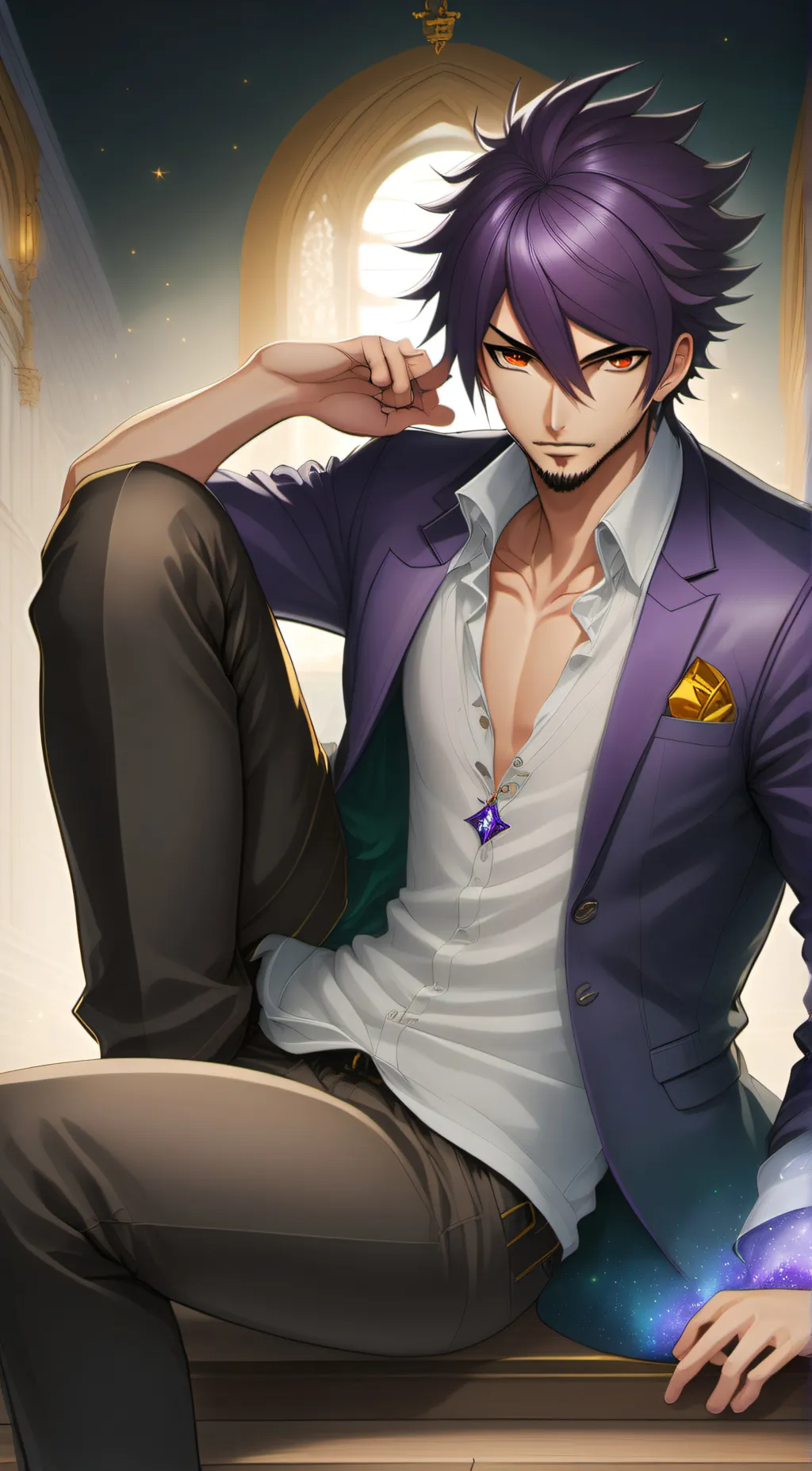 ai character: Kaito Momota background