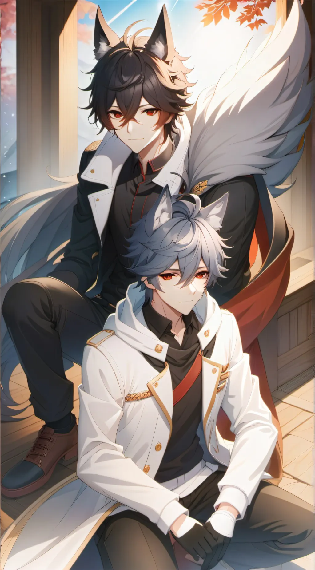 ai character: Jake and Waylon  background